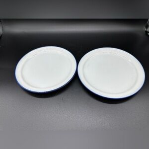 Vtg 6" American Airlines Service‎ Plates Blue White Porcelain Michaud Japan